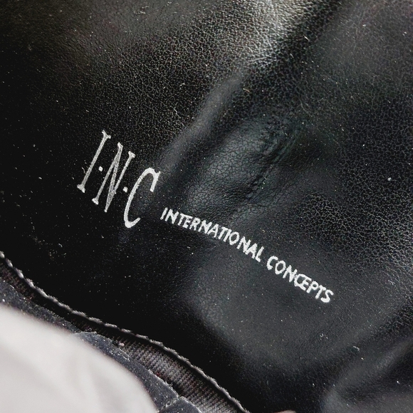 INC International Concepts Fedee Leather Buckle Knee High Black Boots W262 - Picture 8 of 10